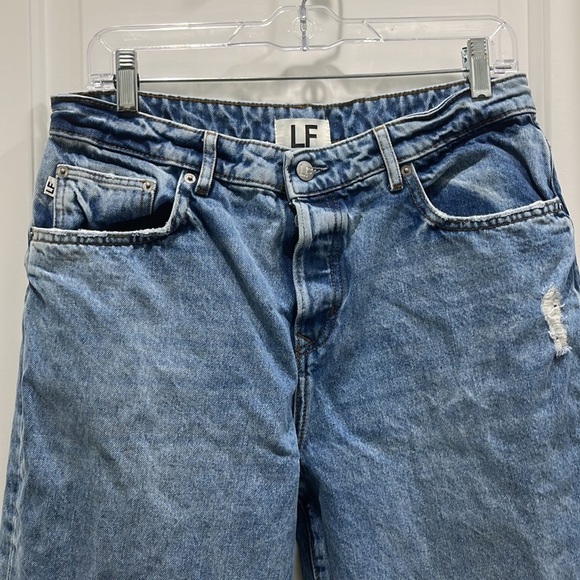 Lovers + Friends Button Fly Reece High Rise Slim Straight Denim Jeans Sz 30 - Picture 4 of 11